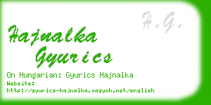 hajnalka gyurics business card